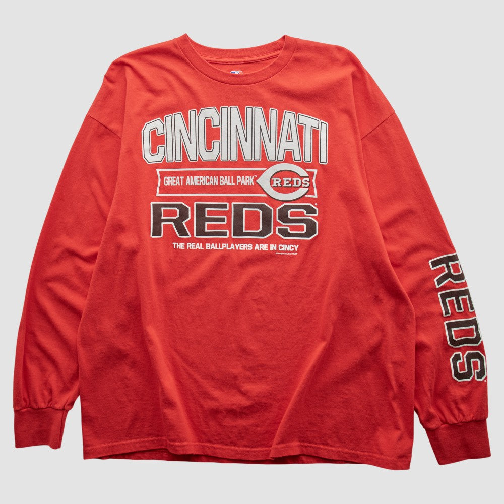 Cincinnati Reds Genuine Merchandise 2000s Long Sleeve T-shirt - Red - XL by Fanatics Real Vintage T-shirts