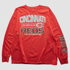 Cincinnati Reds Genuine Merchandise 2000s Long Sleeve T-shirt - Red - XL by Fanatics Real Vintage T-shirts