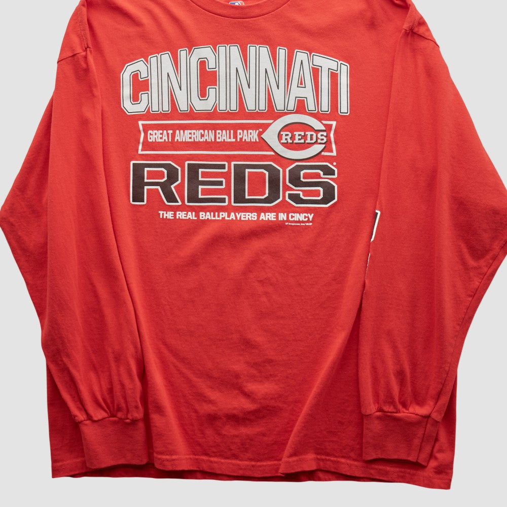 Cincinnati Reds Genuine Merchandise 2000s Long Sleeve T-shirt - Red - XL by Fanatics Real Vintage T-shirts