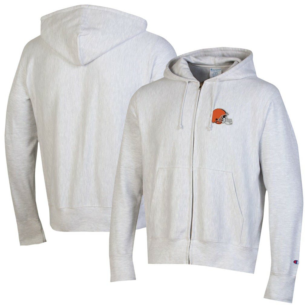 Cleveland Browns Champion Reverse Weave Full-Zip Hoodie Gray