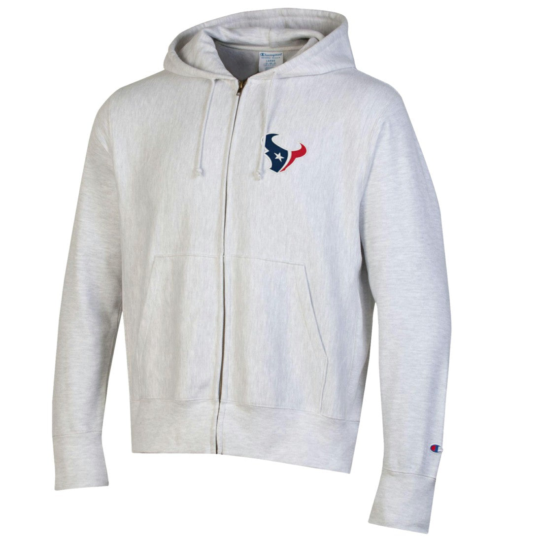 Houston Texans Champion Reverse Weave Full-Zip Hoodie Gray