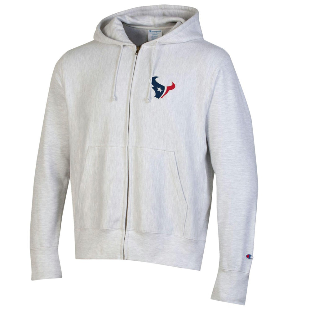 Houston Texans Champion Reverse Weave Full-Zip Hoodie Gray