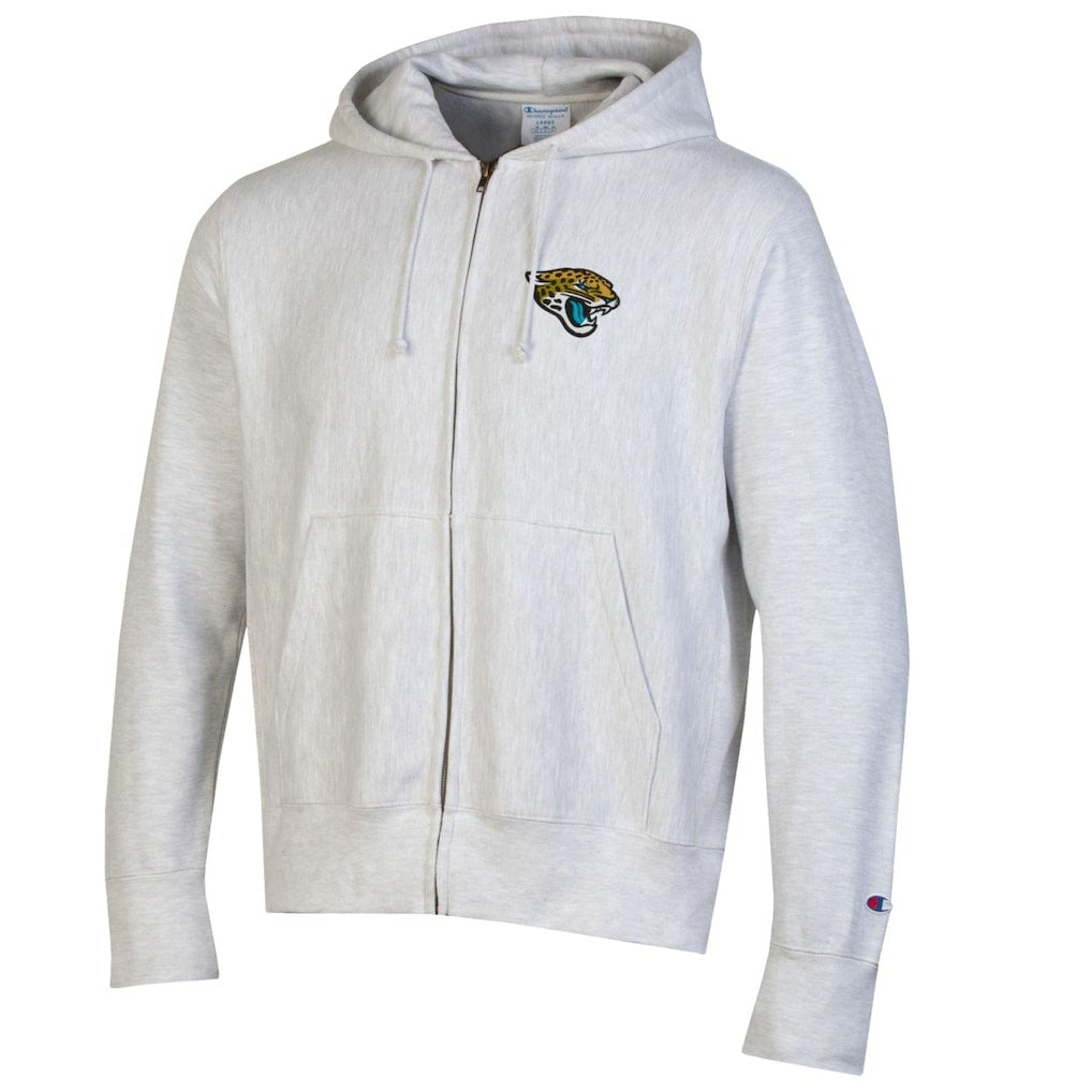 Jacksonville Jaguars Champion Reverse Weave Full-Zip Hoodie Gray