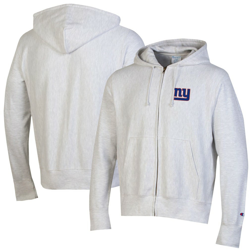 New York Giants Champion Reverse Weave Full-Zip Hoodie Gray