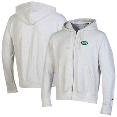 New York Jets Champion Reverse Weave Full-Zip Hoodie Gray