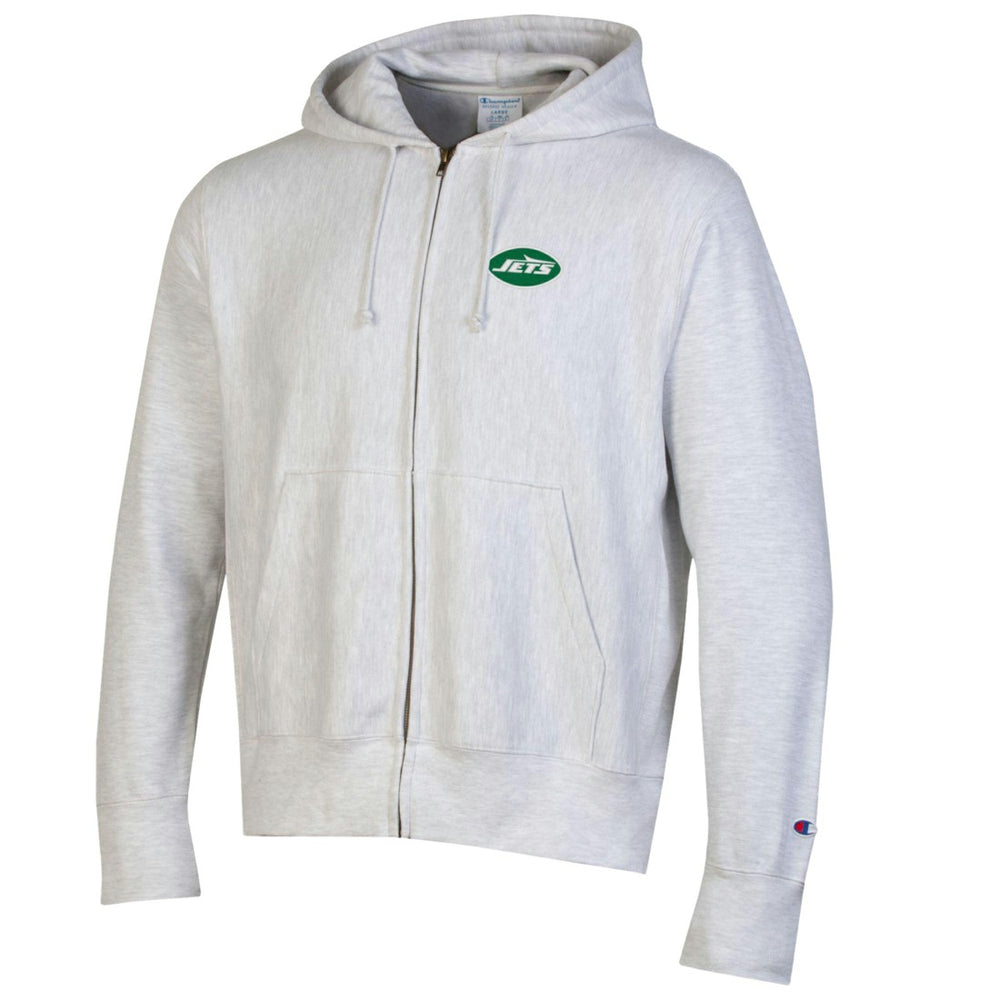 New York Jets Champion Reverse Weave Full-Zip Hoodie Gray