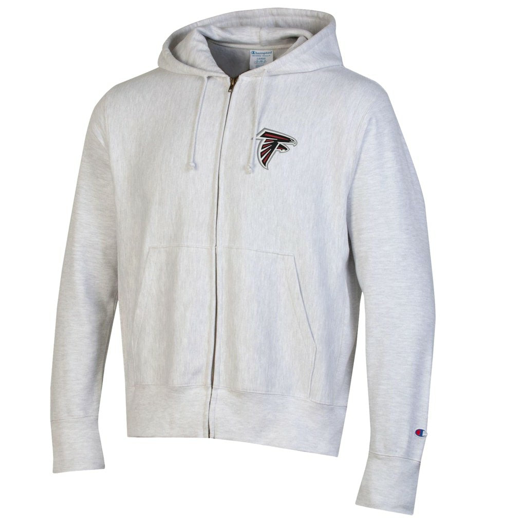 Atlanta Falcons Champion Reverse Weave Full-Zip Hoodie Gray