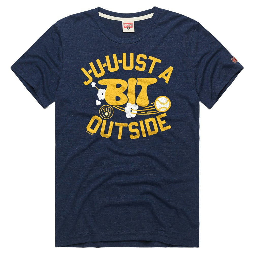 Milwaukee Brewers Homage Tri-Blend Hyperlocal T-Shirt - Navy T-shirts