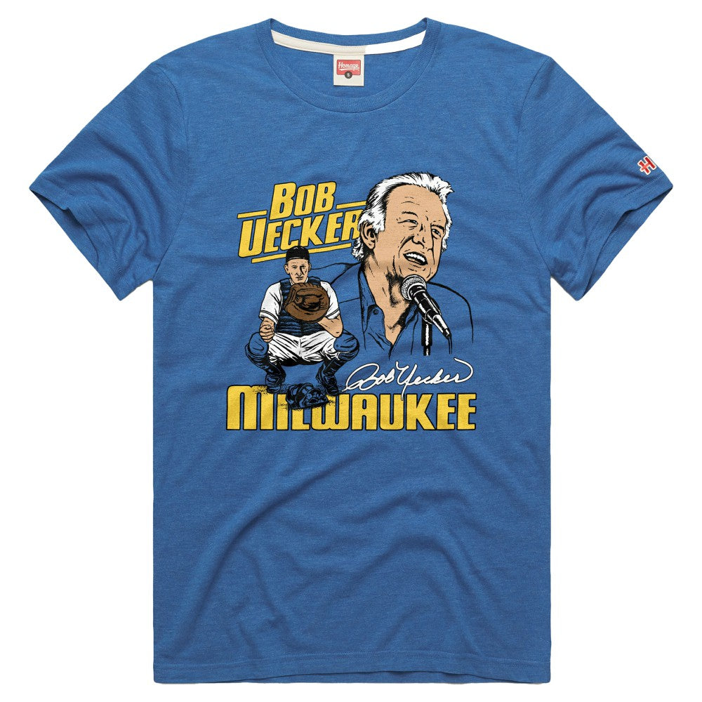 Milwaukee Brewers Homage Tri-Blend Hyperlocal T-Shirt - Royal T-shirts
