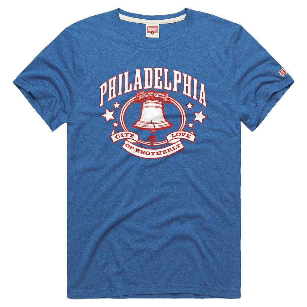 Philadelphia Phillies Homage Tri-Blend Hyperlocal T-Shirt - Royal T-shirts