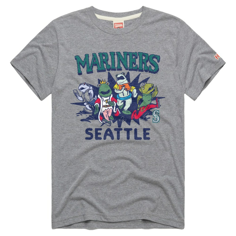 Seattle Mariners Homage Tri-Blend Hyperlocal T-Shirt - Gray T-shirts