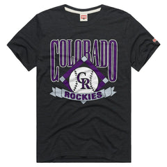 Colorado Rockies Homage Tri-Blend Hyperlocal T-Shirt - Charcoal T-shirts