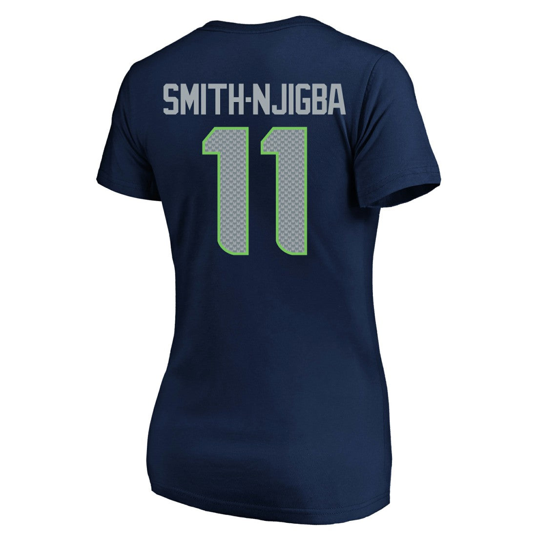 Jaxon Smith-Njigba Seattle Seahawks Women's Super Bowl LX Patch Plus Size Name & Number V-Neck T-Shirt College Navy