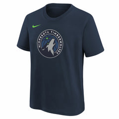 Minnesota Timberwolves Youth Team Essential Logo T-Shirt Navy