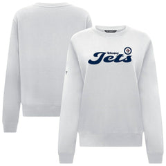 NHL Winnipeg Jets Levelwear Women's Yvette Big Script Tri-Blend Sweatshirt - White