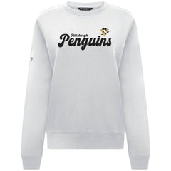 NHL Pittsburgh Penguins Levelwear Women's Yvette Big Script Tri-Blend Sweatshirt - White