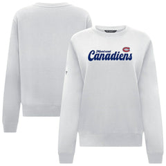 NHL Montreal Canadiens Levelwear Women's Yvette Big Script Tri-Blend Sweatshirt - White