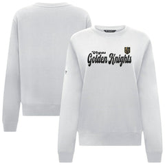 NHL Vegas Golden Knights Levelwear Women's Yvette Big Script Tri-Blend Sweatshirt - White