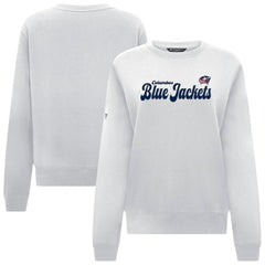 NHL Columbus Blue Jackets Levelwear Women's Yvette Big Script Tri-Blend Sweatshirt - White