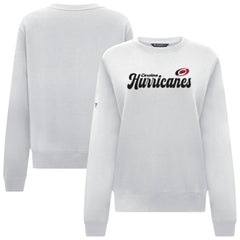 NHL Carolina Hurricanes Levelwear Women's Yvette Big Script Tri-Blend Sweatshirt - White