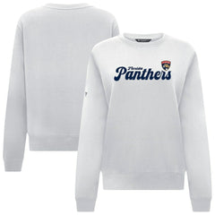 NHL Florida Panthers Levelwear Women's Yvette Big Script Tri-Blend Sweatshirt - White