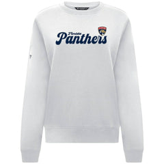 NHL Florida Panthers Levelwear Women's Yvette Big Script Tri-Blend Sweatshirt - White