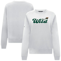 NHL Minnesota Wild Levelwear Women's Yvette Big Script Tri-Blend Sweatshirt - White