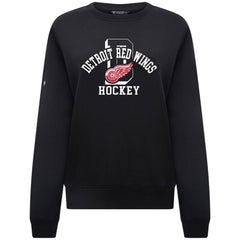 NHL Detroit Red Wings Levelwear Women's Yvette Limelight Big Letter Sweatshirt - Black