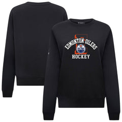 NHL Edmonton Oilers Levelwear Women's Yvette Limelight Big Letter Sweatshirt - Black