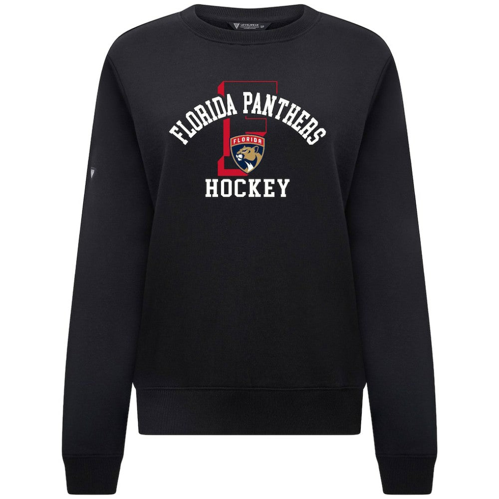 NHL Florida Panthers Levelwear Women's Yvette Limelight Big Letter Sweatshirt - Black