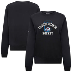 NHL Colorado Avalanche Levelwear Women's Yvette Limelight Big Letter Sweatshirt - Black