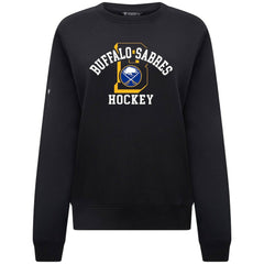 NHL Buffalo Sabres Levelwear Women's Yvette Limelight Big Letter Sweatshirt - Black
