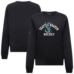NHL Seattle Kraken Levelwear Women's Yvette Limelight Big Letter Sweatshirt - Black