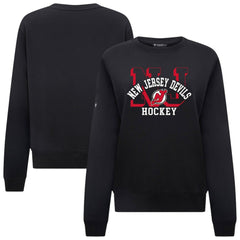 NHL New Jersey Devils Levelwear Women's Yvette Limelight Big Letter Sweatshirt - Black