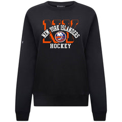 NHL New York Islanders Levelwear Women's Yvette Limelight Big Letter Sweatshirt - Black