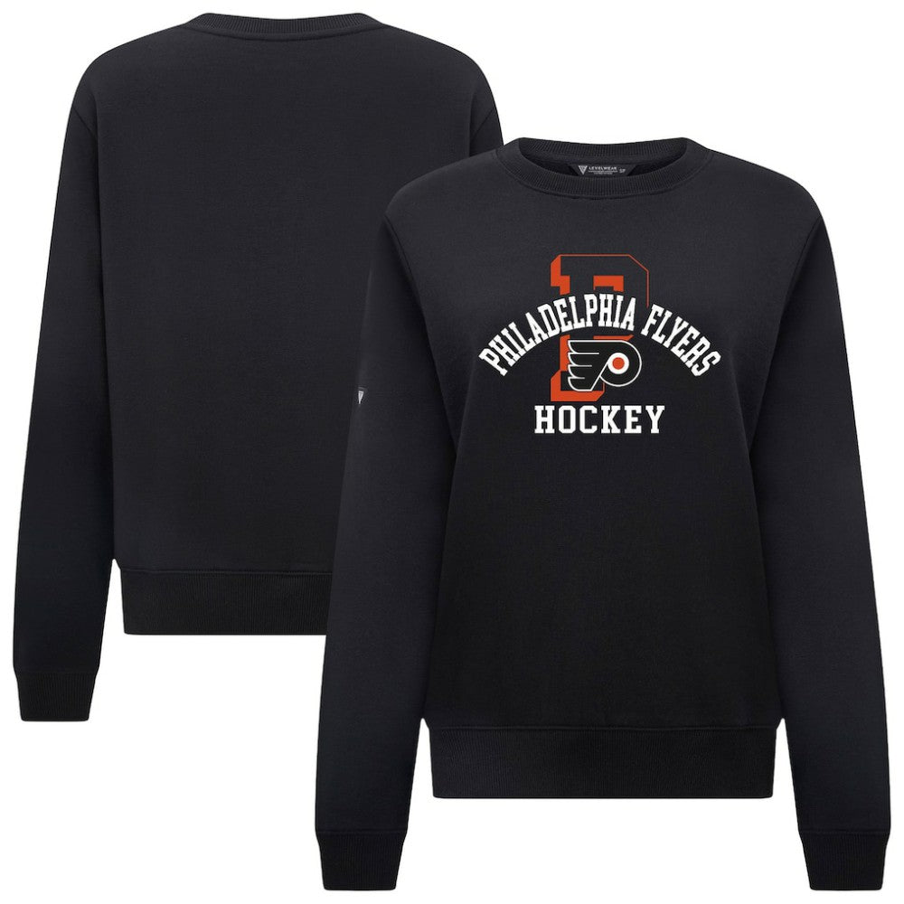 NHL Philadelphia Flyers Levelwear Women's Yvette Limelight Big Letter Sweatshirt - Black