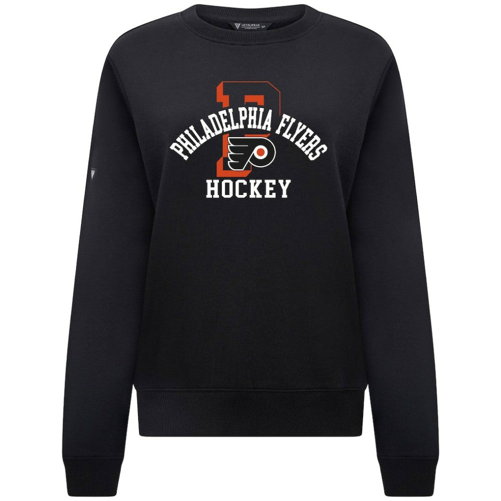 NHL Philadelphia Flyers Levelwear Women's Yvette Limelight Big Letter Sweatshirt - Black