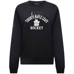 NHL Toronto Maple Leafs Levelwear Women's Yvette Limelight Big Letter Sweatshirt - Black