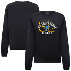 NHL St. Louis Blues Levelwear Women's Yvette Limelight Big Letter Sweatshirt - Black