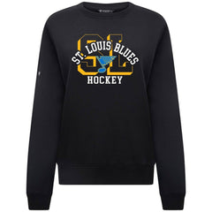 NHL St. Louis Blues Levelwear Women's Yvette Limelight Big Letter Sweatshirt - Black