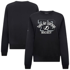 NHL Tampa Bay Lightning Levelwear Women's Yvette Limelight Big Letter Sweatshirt - Black