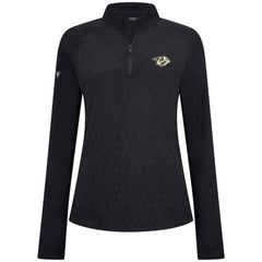 NHL Nashville Predators Levelwear Women's Spike Raglan Quarter-Zip Top - Black