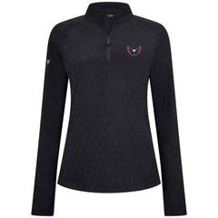 NHL Washington Capitals Levelwear Women's Spike Raglan Quarter-Zip Top - Black