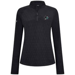 NHL San Jose Sharks Levelwear Women's Spike Raglan Quarter-Zip Top - Black