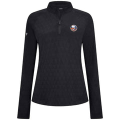 NHL New York Islanders Levelwear Women's Spike Raglan Quarter-Zip Top - Black