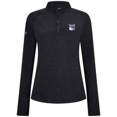NHL New York Rangers Levelwear Women's Spike Raglan Quarter-Zip Top - Black