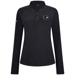 NHL Philadelphia Flyers Levelwear Women's Spike Raglan Quarter-Zip Top - Black