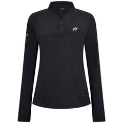 NHL Dallas Stars Levelwear Women's Spike Raglan Quarter-Zip Top - Black