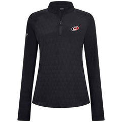 NHL Carolina Hurricanes Levelwear Women's Spike Raglan Quarter-Zip Top - Black