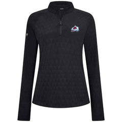 NHL Colorado Avalanche Levelwear Women's Spike Raglan Quarter-Zip Top - Black